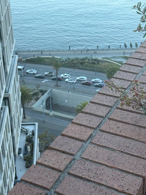 The Embarcadero seen from a high ledge