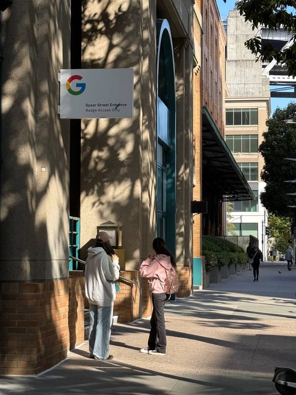 Outside the Google office